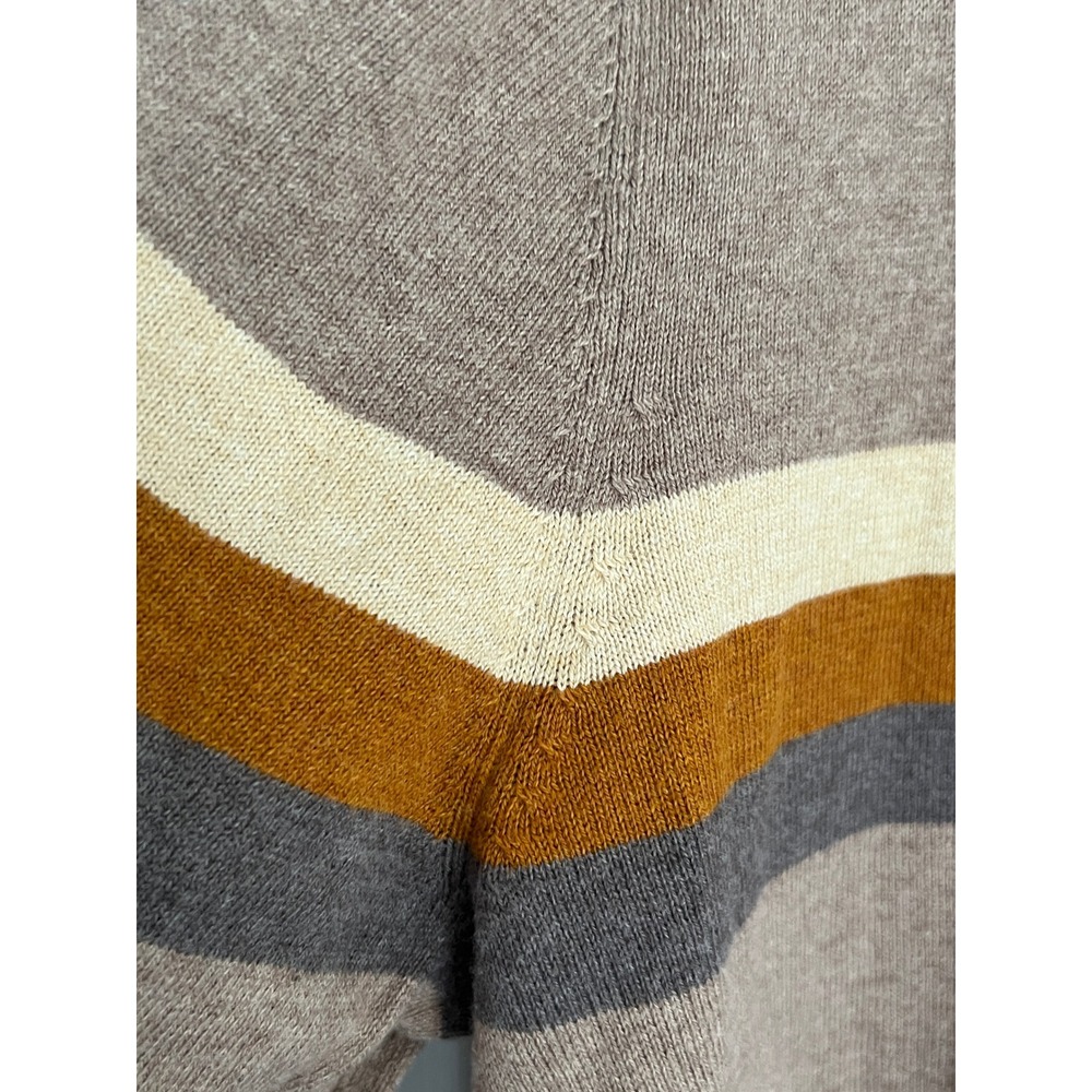 Faherty Horizon Surf Sweater Women NWOT Fireside Brown Stripe Cotton Cashmere XL - Picture 10 of 16